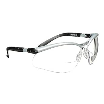 3M Safety Glasses with Readers, BX,  2.5, ANSI Z87, Anti-Fog Anti-Scratch Clear Lens, Silver Frame, Adjustable Length Temples and Lens Angle