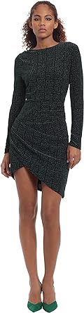 Donna Morgan Women's Long Sleeve Holiday Dress Party Cocktail Occasion