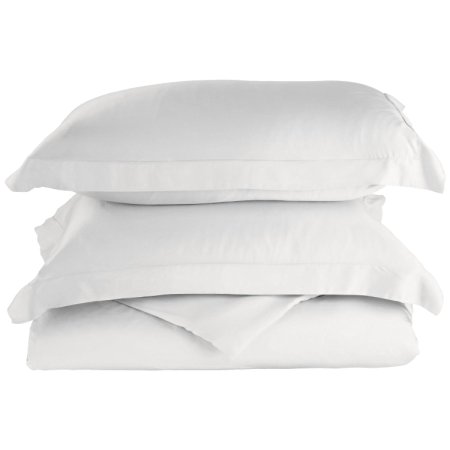 100% Rayon from Bamboo, Extremely comfortable, softer than cotton, King/ California King Duvet Cover Set, Solid, White