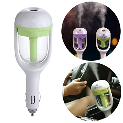Yeworth Car Aroma Diffuser Humidifier, Mini Portable Travel Cool Mist Car Air Humidifier and Aromatherapy Essential Oil Diffuser