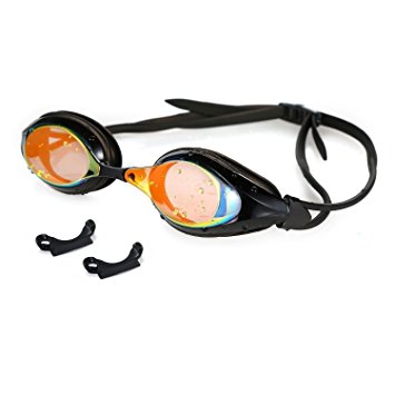 Swim Goggles, Hicool Angle Series Swim Goggle With Anti-Fog And UV Protection Mirrored lenses For Swimmer, Swimming competition