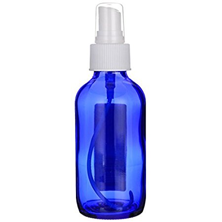 Lotus Brands Blue Glass Bottle with Spray 4 oz Unit
