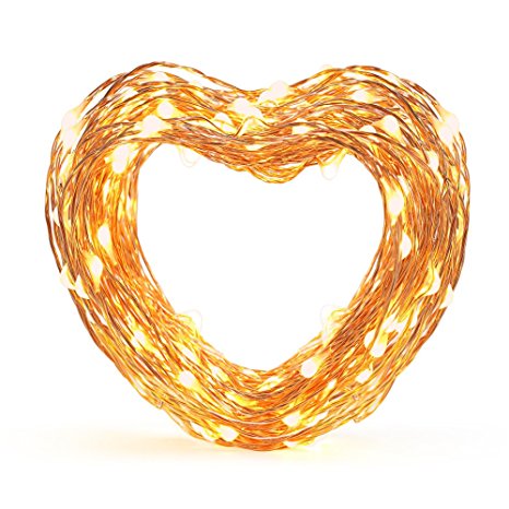 Eufy Starlit String Light, Indoor and Outdoor White LED String Lights, IP65 Water-Resistant, Decoration for Christmas Tree, Bedroom, Patio, Holiday, Wedding, and Party (33 ft Copper Wire)