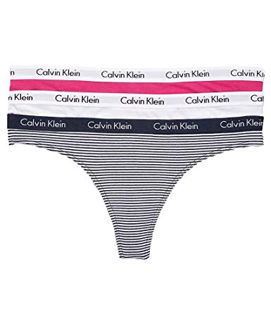 Calvin Klein Women's Carousel Logo Cotton Thong Panty