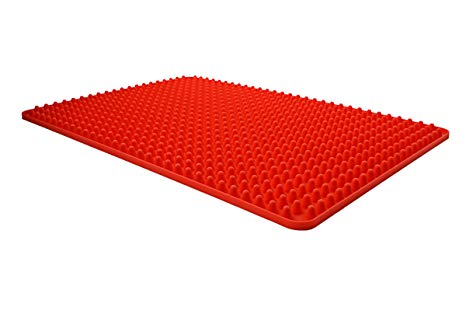 Dexas 4-in-1 Elevated Silicone Cooking Mat for Healthy Non-Stick Baking and More, 16.25 by 11.5 inches