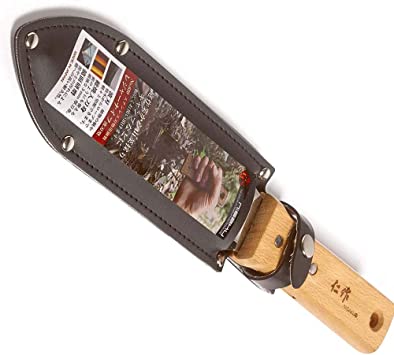 Nisaku Japanese Stainless Steel, Knife (Weeding and Digging), Wood Handle, 7.25 in. Blade