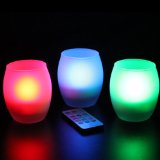Frostfire Mooncandles Frosted Glass Color Changing Candles with Remote Control Set of 3