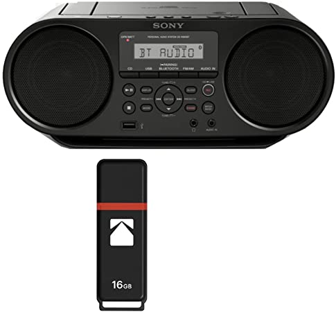 Sony ZSRS60BT CD Boombox with Kodak 32GB USB 2.0 Flash Drive Bundle (2 Items)