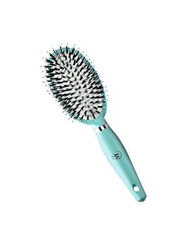 Leyla Milani Hair Detangler Brush - Miracle Brush Human Hair Brushes for Sensitive Scalp, Gentle Detangling, Shine, Volumizing, Nylon Boar Bristle, Best Paddle Brush for Women, Men, Kids - msrp $25