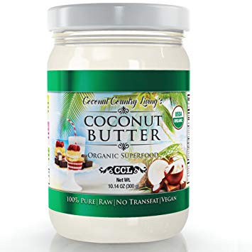 Organic Coconut Butter 10 oz Raw Stone Ground Pureed w/E-Book of Organic Gourmet Keto Paleo Friendly Recipes