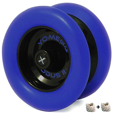 Yomega Xodus II YoYo– Includes Roller Bearing Technology, Rubber Rims and Wing Shape Design – Professional Responsive YoYos Intermediate Level Play (Blue)