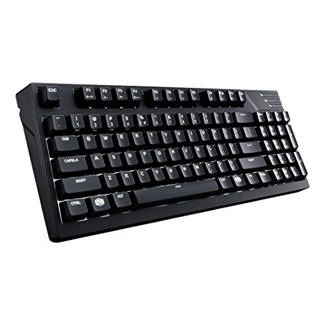 MasterKeys Pro M Mechanical Keyboard with Intelligent White LED, Cherry MX Blue Switches, Multiple Lighting Modes and 90% Layout