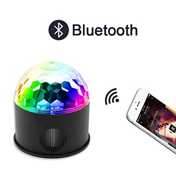 NEQUARE Party Lights with Bluetooth Speaker, Disco Ball Strobe Lights with USB, 9 Colors and 4 Modes, DJ Lights for with Remote Control for Bar Club Party DJ Karaoke Xmas Wedding Show and Outdoor