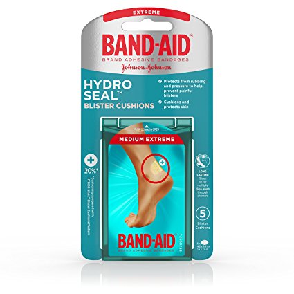 Band-Aid Brand Hydro Seal Blister Cushion Bandages, Waterproof Adhesive Pads, Medium, 5 ct