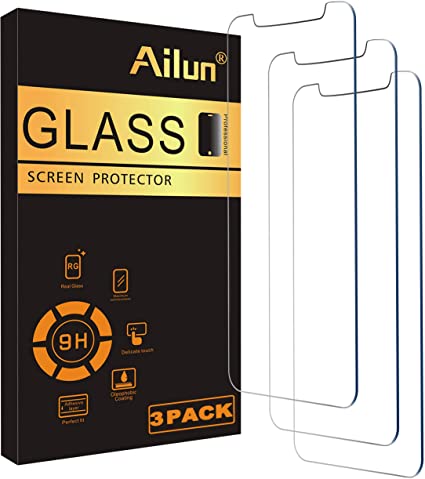 Ailun Glass Screen Protector for iPhone 12 pro Max 2020 6.7 Inch 3 Pack Tempered Glass 2.5D Edge Anti Scratch Work Most Case