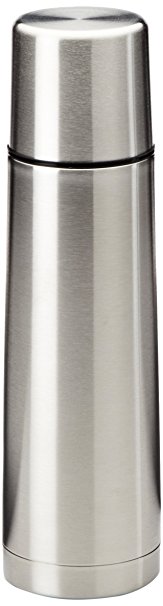 Isosteel VA-9556Q 25 fl. oz. Double Walled Slimline Vacuum Flask, Plastic Screw Stopper, Quickstop System for One Hand Use, Insulating Plastic Drinking Mug
