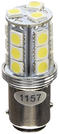 AMAZENAR 2-Pack 1157 BAY15D 7528 2057 2357 Extremely Bright 300Lum White 6500K LED Light,Non-Polarity 10-30V-DC 5050 18 SMD Replacement Bulb For Brake Light Tail Lamps Back Up Reverse Lights
