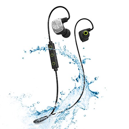 MIFO U6 In Ear Style Wireless Bluetooth Headset Noise Isolating Sweatproof Waterproof IPX6 Bluetooth 4.1 HiFi Stereo Music Earphone Built-in Mic for Sports Running Headphones