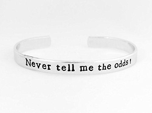 Never Tell Me The Odds! - Star Wars - Han Solo Quotes - Aluminum Bracelet