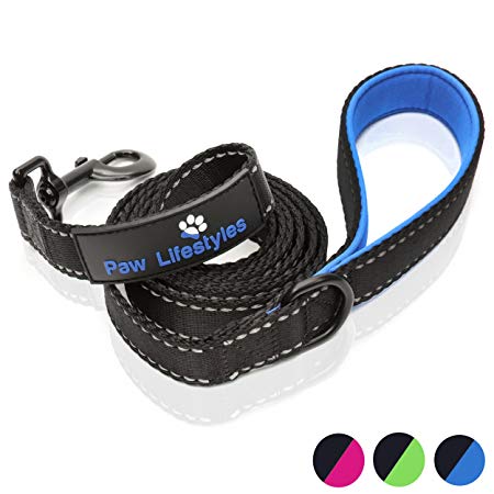 Paw Lifestyles Extra Heavy Duty Dog Leash - 6ft Long - 3mm Thick, Soft Padded Handle for Comfort - Perfect Leashes for Medium and Large Dogs