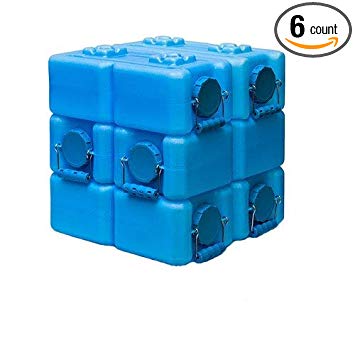 WaterBrick Blue Water Storage Container (6 pack) 3.5 Gallon