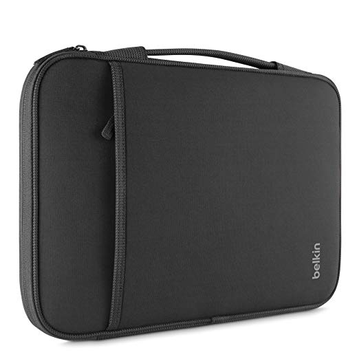 Belkin Slim Protective Sleeve with Carry Handle and Zipped Storage for Chromebooks, Netbooks and Laptops Upto 14 inch - Black
