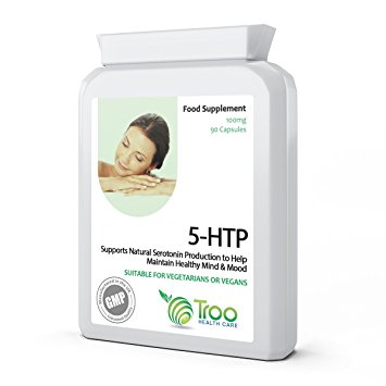 5-HTP 100mg - Natural Amino Acid 5-Hydroxytryptophan 90 Capsules - Fast Release 5HTP For Maximum Nutrition & Absorption