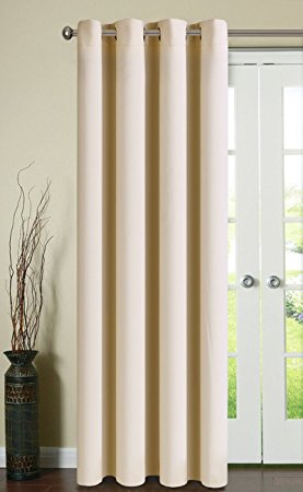 Fairyland Thermal Insulated Window Curtains for Living Room,1 Panel,52*63 inch,Beige