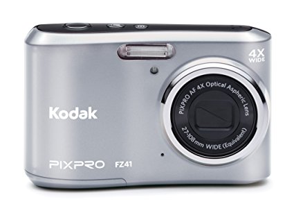Kodak PIXPRO Friendly Zoom FZ41 16 MP Digital Camera with 4X Optical Zoom and 2.7" LCD Screen (Silver)