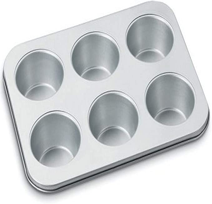 Cuisinart AMB-6JMP Chef's Classic Nonstick Bakeware 6-Cup Jumbo Muffin Pan, Silver