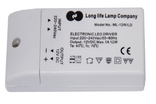 12w LED Driver Transformer for MR16-MR11-G4 LED Light Bulb by Long Life Lamp Company