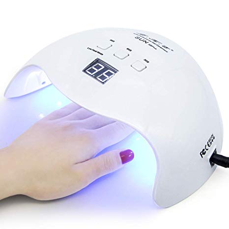 Gel UV Nail Light,LKE Nail Dryer 40W Gel Nail Polish Kit UV Light With 3 Timers Professional Nail Art Tools Accessories White