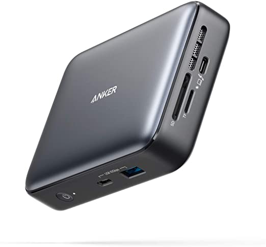 Anker Docking Station, PowerExpand 7-in-1 Thunderbolt 3 Mini Dock for USB-C Laptops, Max 45W Charging for Laptop, 4K HDMI, 1Gbps Ethernet, USB-A Gen 2, USB-C Gen 2, SD 4.0 (Power Cord Included)