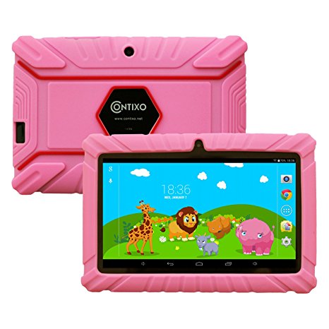 Contixo LA703-KIDS-2 7-Inch 8GB Kids Tablet Bundle with Kids-Place Parental Control and Kid-Proof Case (Pink)