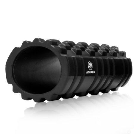 Foam Roller for Muscle Massage - Firm Premium Quality - 13 x 5 - Helps with Physical TherapyMyofascial ReleaseCramp ReliefTight Muscles - Grid Design - Super Effective - Athren