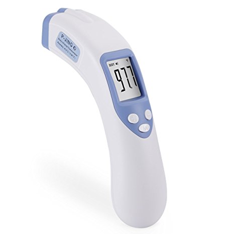 Medical Forehead Thermometer,P-JING Non-Contact Infrared Thermometer Digital Clinical Instant Professional Fever Temperature Infrared Scanner for Baby,Toddlers,Home with Bilingual Celsius Fahrenheit
