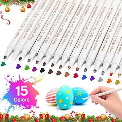 Toys for Kids Ages 4-5, ATOPDREAM Metallic Markers Pens Metallic Color Pens for Black Paper Stocking Fillers for Boys Age 8 Xmas Gifts for Girls Age 5-12