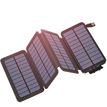 Hiluckey Solar Charger 25000mAh Solar Power Bank with Dual USB 2.1A Output Portable Battery Pack for Smartphone, Table and more