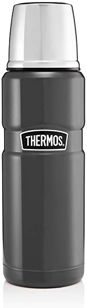 Thermos 105032 Stainless King Flask, Gun Metal, 470 ml 7.6 x 7.6 x 24.4 cm