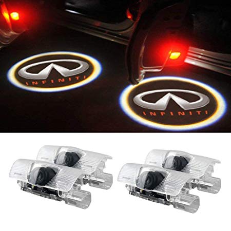 Moonet 4 x Door LED Courtesy Shadow Ghost Welcome Lamp Projector Light for Infiniti Ex Fx G M Series Q50 Q70 Q60 Q70 Qx50 QX56 QX80（pack of 4）