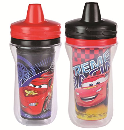 The First Years 2 Pack 9 Ounce Insulated Sippy Cup, Cars/Pattern May Vary (Color and design may vary)