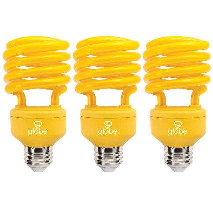 Globe Electric 84392 100-watt Equivalent 23-watt Energy Saver with CFL Medium Base Light Bulb Yellow 3-Pack