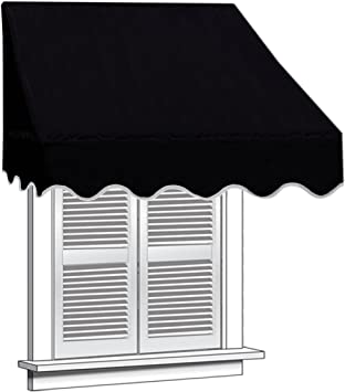 ALEKO WAW4X2BLACK81 Window Canopy Awning 4 x 2 Feet Black