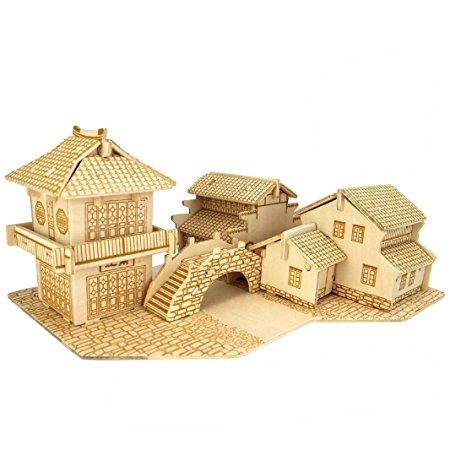 Smilelove 3D Wooden Puzzle- Jiangnan Water Towns A Jigsaw Puzzle