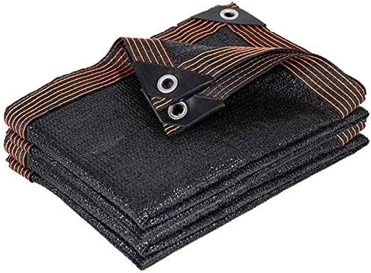 winemana 90% Black Shade Cloth, Edge with Buttonhole, 9 x 12 ft Resistant Garden Shade Cloth for Plants Greenhouse Swimming Pool (9 FT x 12 FT)