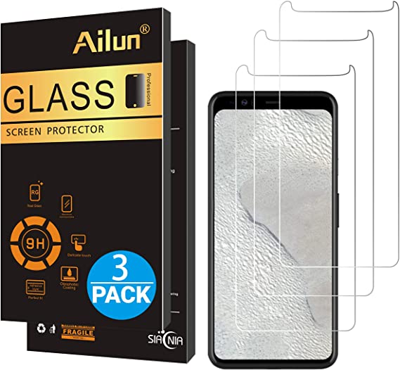 AILUN Screen Protector for Google Pixel 4XL 3Pack 2.5D Edge Tempered Glass for Google Pixel 4XL Anti Scratch Case Friendly Siania Retail Package