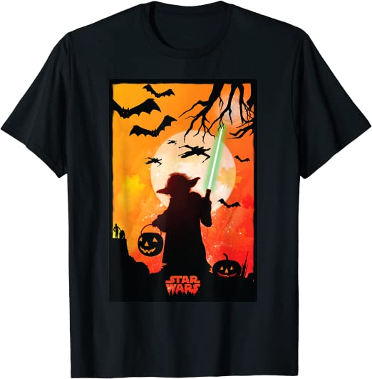 Star Wars Yoda Silhouette Halloween T-Shirt