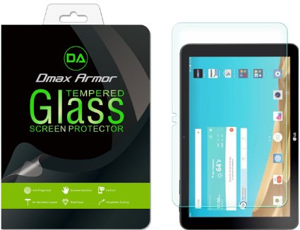 LG G Pad X 10.1 Screen Protector, Dmax Armor® [Tempered Glass] Anti-Bubble, Anti-Scratch, Anti-Fingerprint, Ultra-clear- [ Lifetime Warranty]
