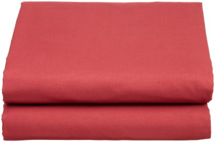 Cathay Luxury Silky Soft Polyester Single Fitted Sheet, Queen Size, Burgundy