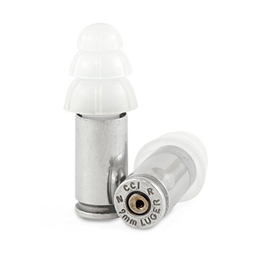 9mm Bullet Ear Plugs with Carry Case